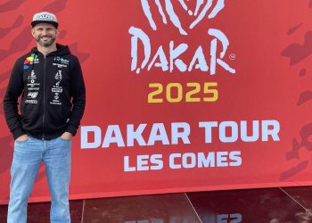 Toni Vingut, en la presentación del Rally Dakar 2025. Foto: Moto Club d'Eivissa