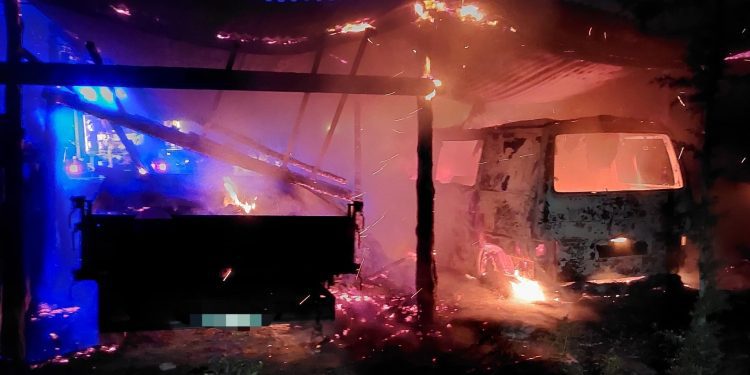 Imagen del siniestro facilitada por los Bomberos.