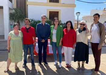 Integrantes del PSOE de Formentera, en un acto reciente previo a las Europeas.