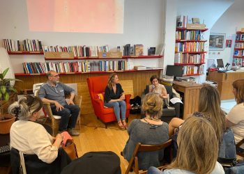 Un momento de la presentación de hoy en Barcelona.
