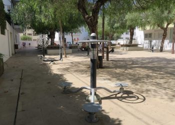 Máquinas instaladas para realizar ejercicios. Fotos: Ayuntamiento de Sant Antoni