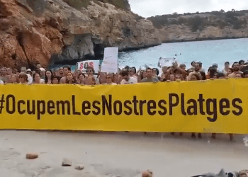 Un momento del acto reivindicativo en Mallorca. FOTO: RTVE Balears