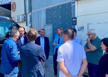 Visita a uno de los polígonos industriales de Ibiza. Foto: Govern balear