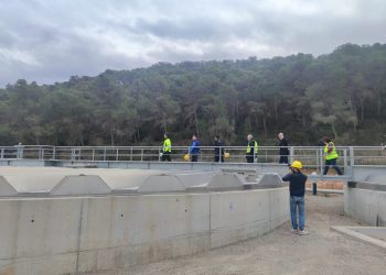 Imagen de archivo de las obras en la nueva depuradora de Ibiza, en Sa Coma.
