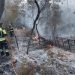Sillas y otros restos en la zona del incendio. Fotos Bombers d'Eivissa