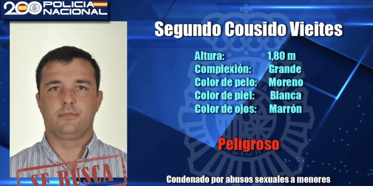 Segundo Cousido, profesor de religión que abusó de menores. Uno de los delincuentes más buscados.
