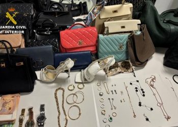 Bolsos y joyas sustraídos en los robos en villas de Ibiza.