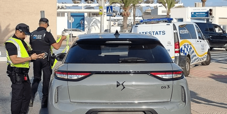 Imagen de uno de los controles de velocidad. Foto: Policía Local de Ibiza