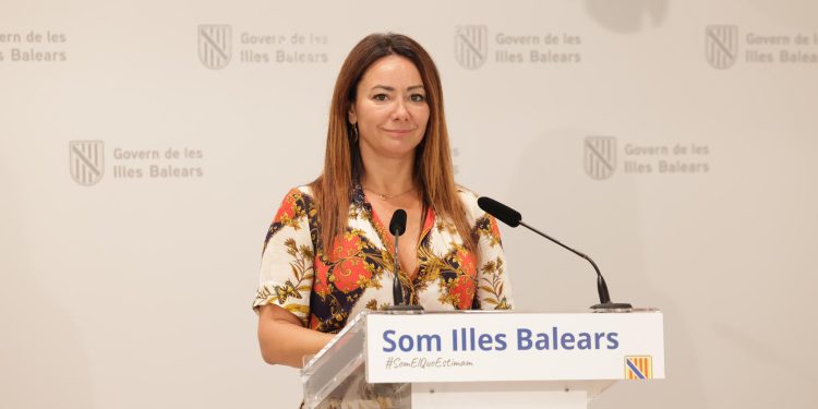 Marta Vidal, en la comparecencia de hoy. Foto: Govern balear