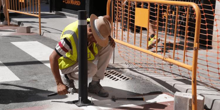 Imagen de archivo de obras en la zona.