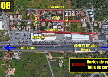 Plano elaborado por el Ayuntamiento para informar del corte de las calles.