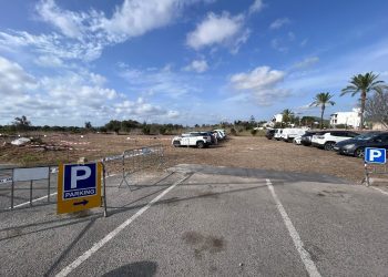 Aparcamiento provisional. Foto: Ayuntamiento de Santa Eulària