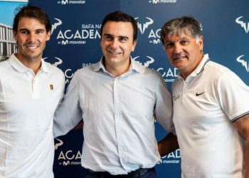 Rafa Nadal, Abel Matutes y Toni Nadal en una imagen de archivo. Fuente Palladium Hotel Group