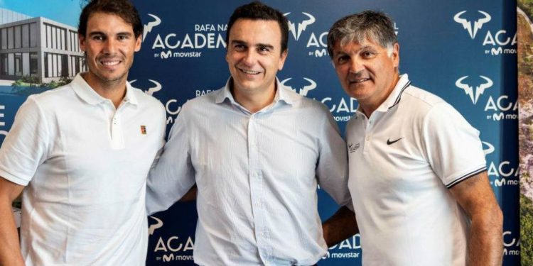 Rafa Nadal, Abel Matutes y Toni Nadal en una imagen de archivo. Fuente Palladium Hotel Group