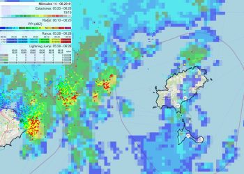 Las tormentas se aproximan a Ibiza.