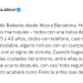 Mensaje en redes sociales de García Albiol sobre migrantes en un ferry de Ibiza.