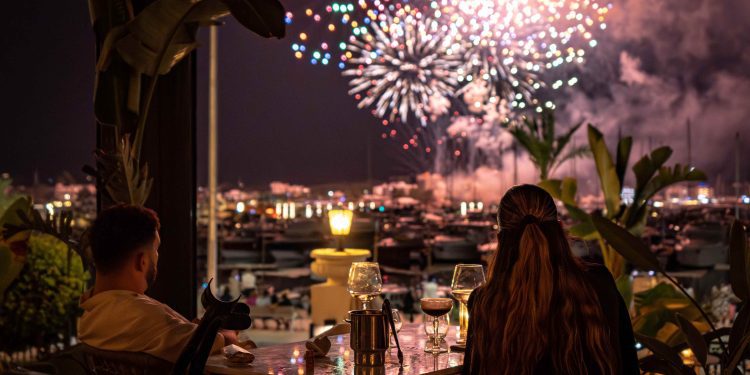 Vista de los fuegos desde Villa Mercedes. Foto: Grupo Mambo