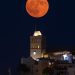 La luna llena del Esturión sobre la catedral de Ibiza, en una imagen de Paco Natera.