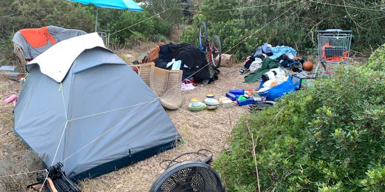 Imagen de archivo de una acampada ilegal en Ibiza