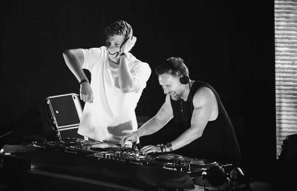 Marchand y Guetta, en la imagen compartida por el dj y productor en sus redes sociales.