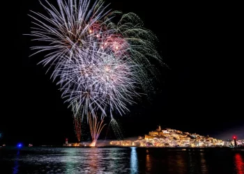Fuegos artificiales Ibiza.