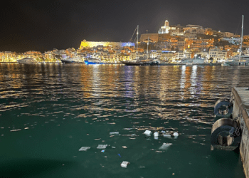 Imagen del muelle facilitada por la Policía Local en sus redes.