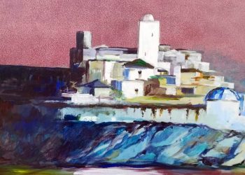 Una de las obras que Lina Fita presenta en la muestra de las tres pintoras.