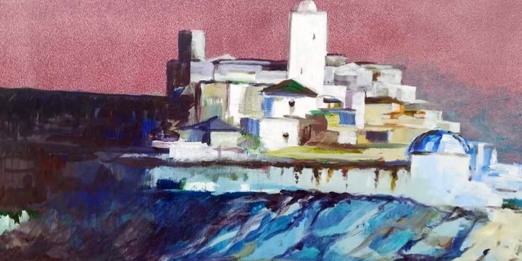 Una de las obras que Lina Fita presenta en la muestra de las tres pintoras.