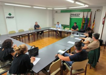 Imagen de la reunión de la agrupación empresarial del pequeño comercio de Ibiza.