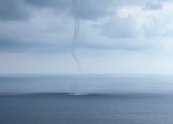 Cap de fibló captado por Mariano Castelló en la costa de Formentera ayer martes. Cedida a Noudiari