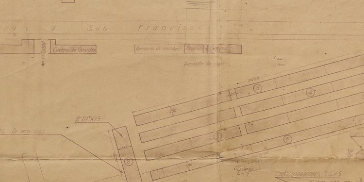 Plano del penal que incluye el trabajo.