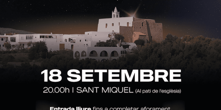 Cartel de Eivissa Daurada en Sant Miquel.