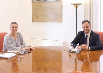 Marga Prohens y Llorenç Córdoba, durante el encuentro mantenido hoy. Foto: Govern balear