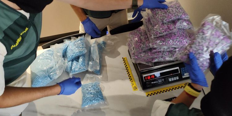 Imagen de las pastillas incautadas en la operación. FOTO: Guardia Civil.