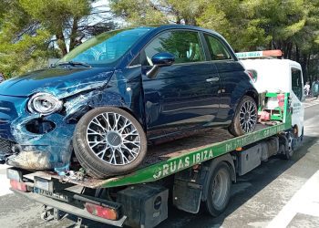 Uno de los vehículos siniestrados.
