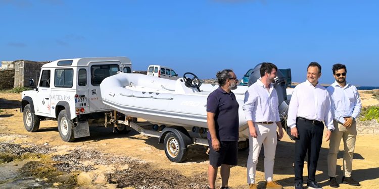 Presentación de la embarcación. Foto: Consell Insular de Formentera