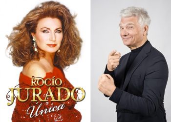 Rocío Jurado y Carles Sans, en sendas imágenes promocionales. Foto de Carles Sans de Elena Allende.