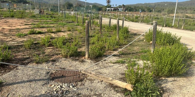 Estado del aparcamiento. Fotos: Agrupación de Electores de Sant Joan