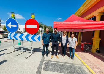 Miembros del PSOE, en Sant Rafel. Foto: PSOE de Sant Antoni
