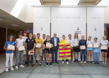 Recepción a los deportistas. Foto: Consell de Ibiza