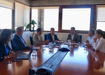 Reunión celebrada hoy en Can Botino. Foto: Ayuntamiento de Ibiza