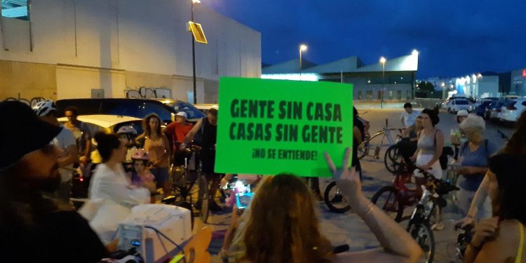 Imagen de una movilización de Canviem el rumb.