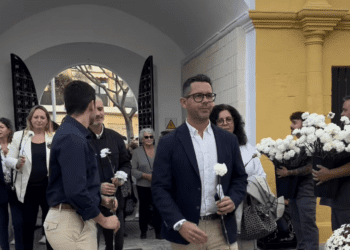 El alcalde, Rafa Triguero, en un momento de la inauguración, ayer, del proyecto.
