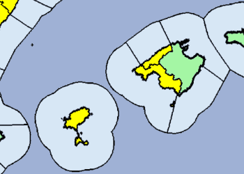 Alertas amarillas en Baleares para este sábado. Imagen Aemet