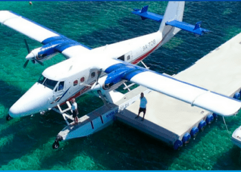 Una delas imágenes de la empresa de hidroaviones Isla Air.