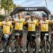 Los seis ganadores del Tour de Francia, en la puerta de salida de la prueba ibicenca. Fotos: Jon Izeta