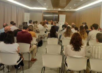 Un momento de la asamblea, celebrada hoy. Foto: Federación Hotelera de Ibiza y Formentera