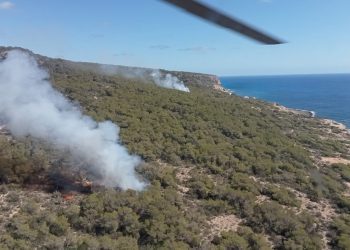 Lugar del incendio. Foto: Conselleria de Medio Natural