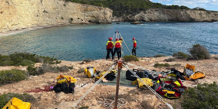 Vista del ejercicio. Foto: Bombers d'Eivissa