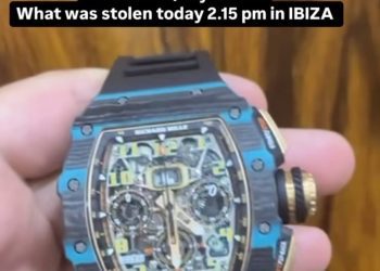Imagen del reloj robado compartida por el empresario robado en Instagram.